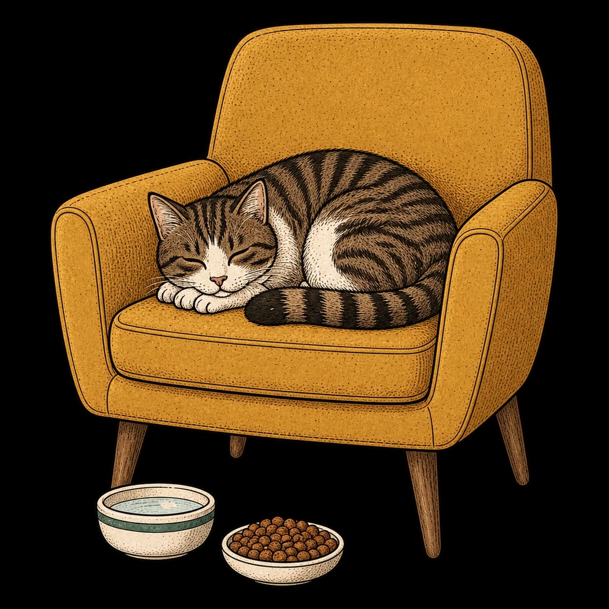 Mobile Katzenbetreuung Illustration